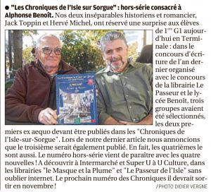 Les Chroniques de L’Isle-sur-Sorgue : hors-série consacré à Alphonse Benoît